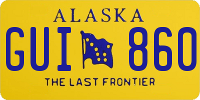 AK license plate GUI860