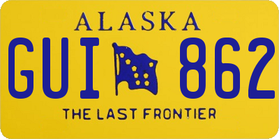 AK license plate GUI862