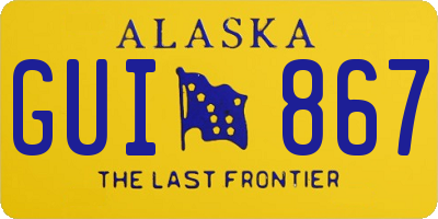 AK license plate GUI867