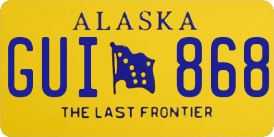 AK license plate GUI868