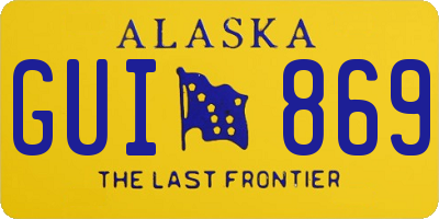 AK license plate GUI869