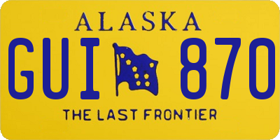 AK license plate GUI870