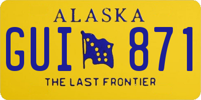 AK license plate GUI871