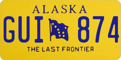 AK license plate GUI874