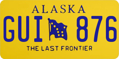 AK license plate GUI876