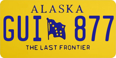 AK license plate GUI877