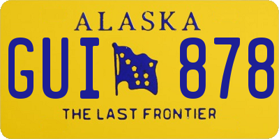 AK license plate GUI878