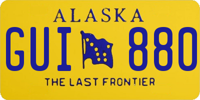 AK license plate GUI880