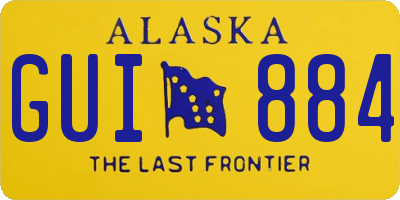 AK license plate GUI884