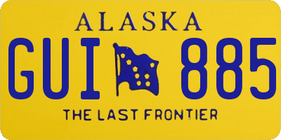 AK license plate GUI885