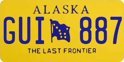 AK license plate GUI887