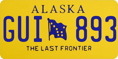 AK license plate GUI893