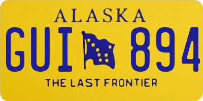 AK license plate GUI894