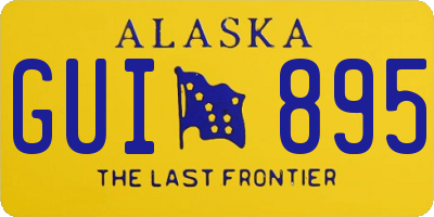 AK license plate GUI895