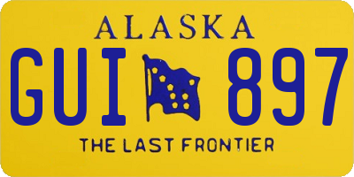 AK license plate GUI897