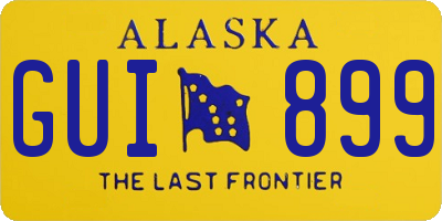 AK license plate GUI899