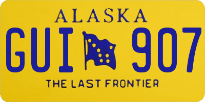 AK license plate GUI907