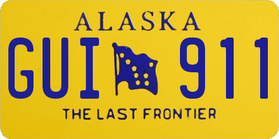 AK license plate GUI911