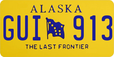 AK license plate GUI913