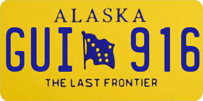 AK license plate GUI916