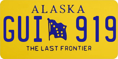 AK license plate GUI919