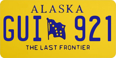 AK license plate GUI921