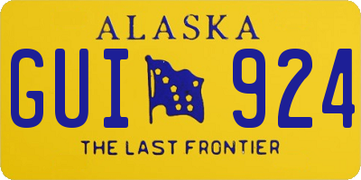 AK license plate GUI924