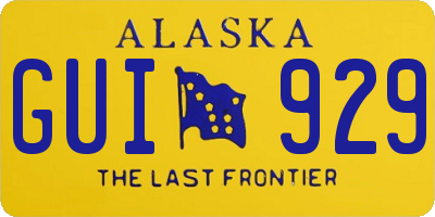 AK license plate GUI929