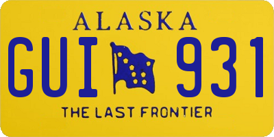 AK license plate GUI931