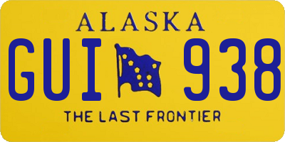 AK license plate GUI938