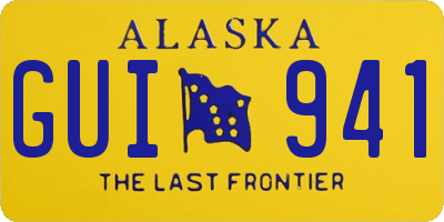 AK license plate GUI941