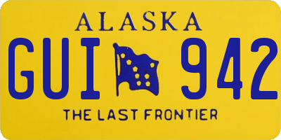 AK license plate GUI942