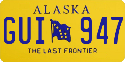 AK license plate GUI947