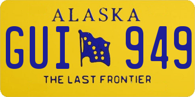 AK license plate GUI949