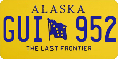 AK license plate GUI952