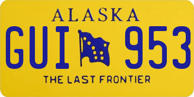 AK license plate GUI953