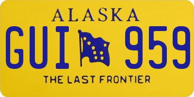 AK license plate GUI959