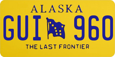 AK license plate GUI960