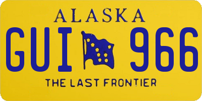 AK license plate GUI966