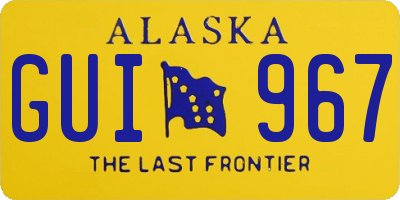 AK license plate GUI967