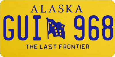 AK license plate GUI968