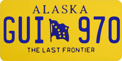 AK license plate GUI970