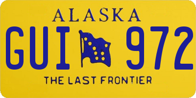 AK license plate GUI972