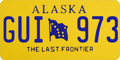 AK license plate GUI973