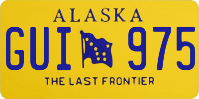 AK license plate GUI975