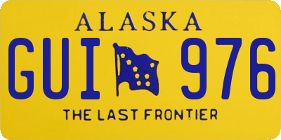 AK license plate GUI976