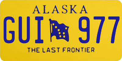 AK license plate GUI977