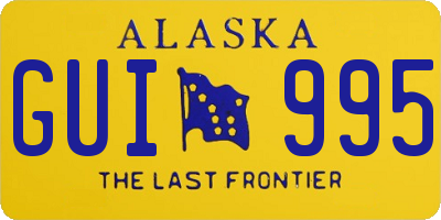 AK license plate GUI995