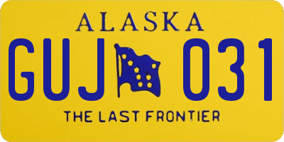 AK license plate GUJ031