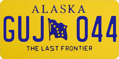 AK license plate GUJ044